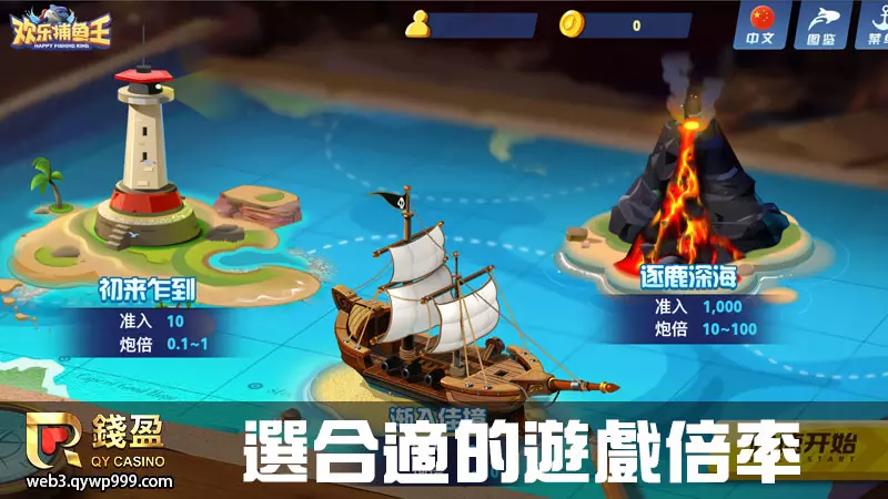 錢盈娛樂城電子捕魚機怎麼玩｜步驟四｜選擇適合的捕魚機倍率大廳做開場
